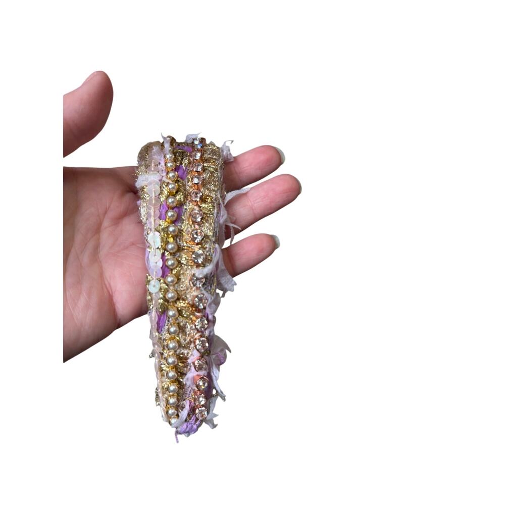 Minime Paris, Handmade Tweed Headband, 3 Rows, Light Purple - Picture 5 of 8